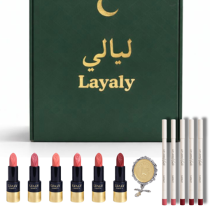 مجموعة أحمر شفاه ليالي +أقلام تحديد